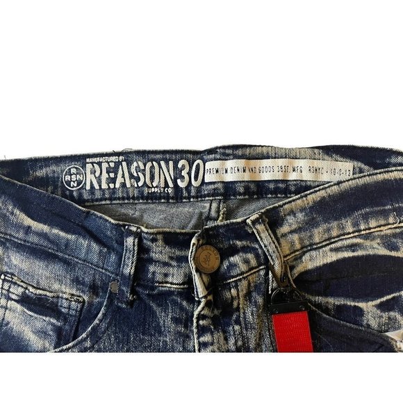 NWT Reason Skinny Jeans Move in‎ Silence Skateboard Streetwear 30Wx32L - Picture 9 of 13